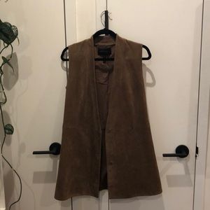 Brown suede vest/dress